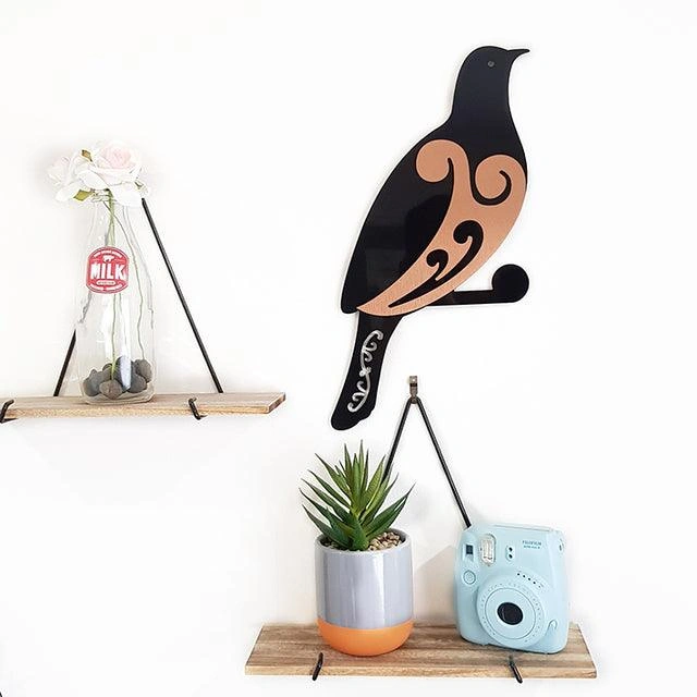 Rustic Koru Kereru Wood Art: A Stunning Native Bird Wall Hanging.