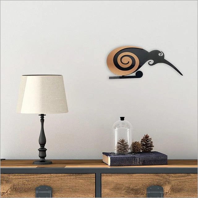 Kiwi Bird Wall Art - Vibrant 2-Tone Design for a Tropical Touch.